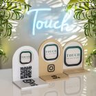 QR-kódos asztali tábla Bézs - Fekete