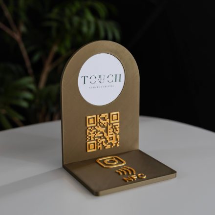 QR-kódos asztali tábla Bronz - Arany
