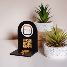 QR-kódos asztali tábla Fekete - Arany