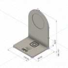 QR-kódos asztali tábla Fekete - Fehér