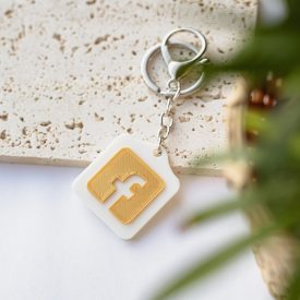 Facebook NFC kulcstartó Fehér - Arany