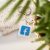 Facebook NFC kulcstartó Fehér - Kék