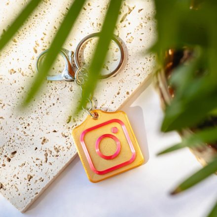Instagram NFC kulcstartó Arany - Rózsaszín
