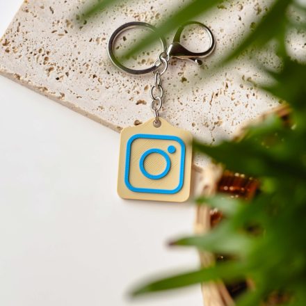 Instagram NFC kulcstartó Bézs - Kék