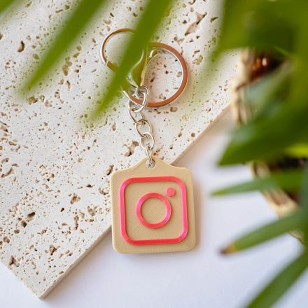 Instagram NFC kulcstartó Bézs - Rózsaszín