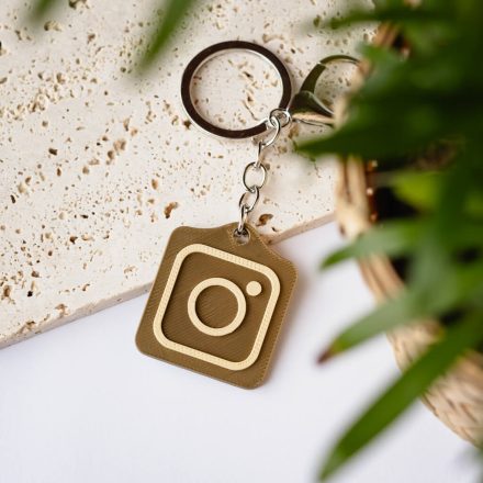 Instagram NFC kulcstartó Bronz - Bézs