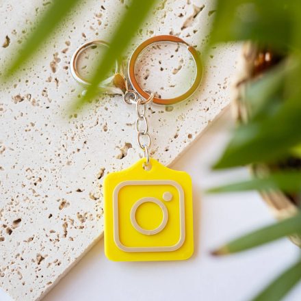Instagram NFC kulcstartó Citromsárga - Bézs