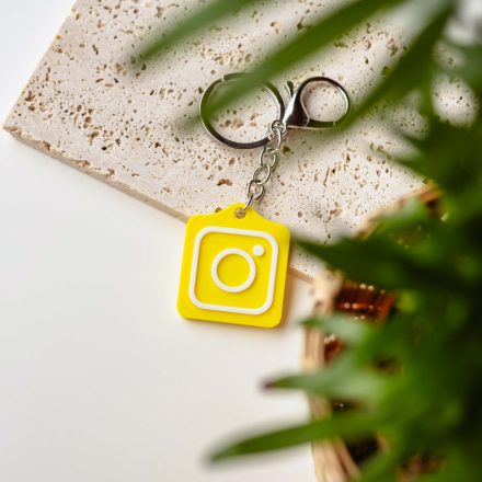 Instagram NFC kulcstartó Citromsárga - Fehér