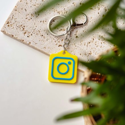 Instagram NFC kulcstartó Citromsárga - Kék