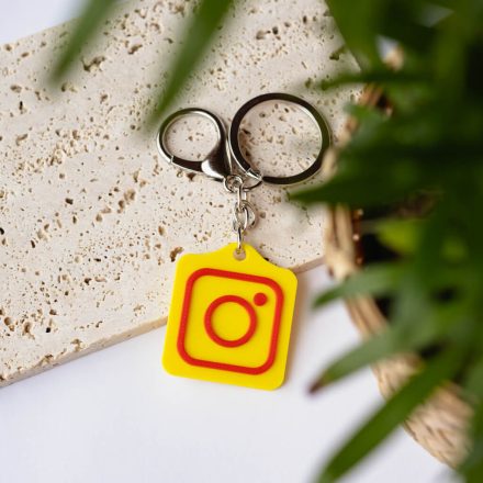 Instagram NFC kulcstartó Citromsárga - Piros