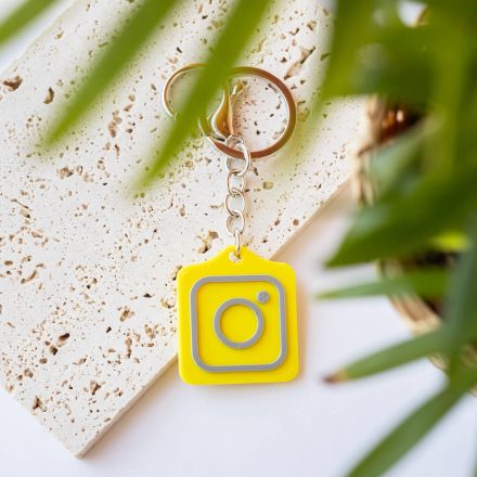 Instagram NFC kulcstartó Citromsárga - Szürke