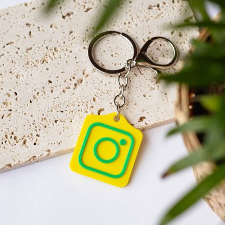 Instagram NFC kulcstartó Citromsárga - Zöld