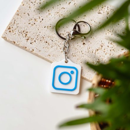 Instagram NFC kulcstartó Fehér - Kék