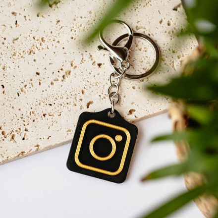 Instagram NFC kulcstartó Fekete - Arany