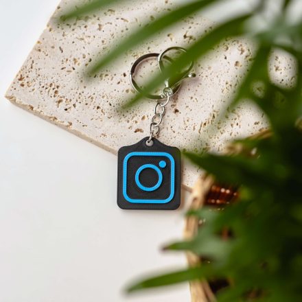 Instagram NFC kulcstartó Fekete - Kék