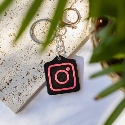 Instagram NFC kulcstartó Fekete - Rózsaszín