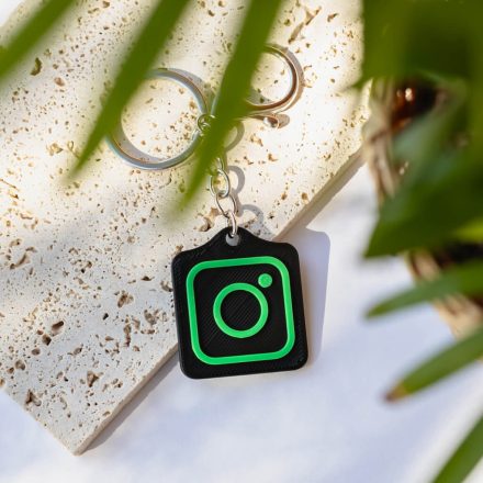 Instagram NFC kulcstartó Fekete - Zöld