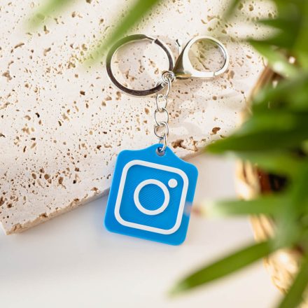 Instagram NFC kulcstartó Kék - Fehér