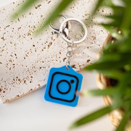 Instagram NFC kulcstartó Kék - Fekete