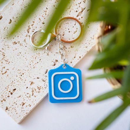 Instagram NFC kulcstartó Kék - Kőhatású
