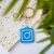 Instagram NFC kulcstartó Kék - Kőhatású