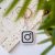 Instagram NFC kulcstartó Kőhatású - Fekete