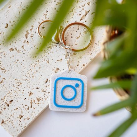 Instagram NFC kulcstartó Kőhatású - Kék