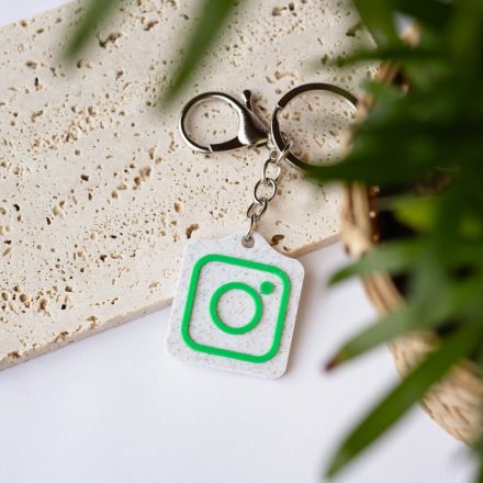 Instagram NFC kulcstartó Kőhatású - Zöld
