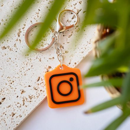 Instagram NFC kulcstartó Narancssárga - Fekete