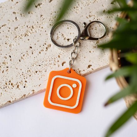 Instagram NFC kulcstartó Narancssárga - Kőhatású