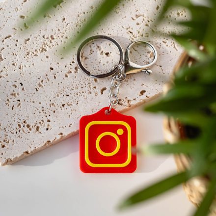 Instagram NFC kulcstartó Piros - Citromsárga