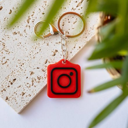 Instagram NFC kulcstartó Piros - Fekete