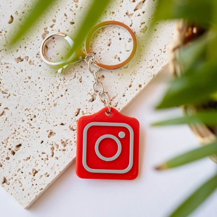 Instagram NFC kulcstartó Piros - Szürke