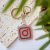 Instagram NFC kulcstartó Szürke - Piros