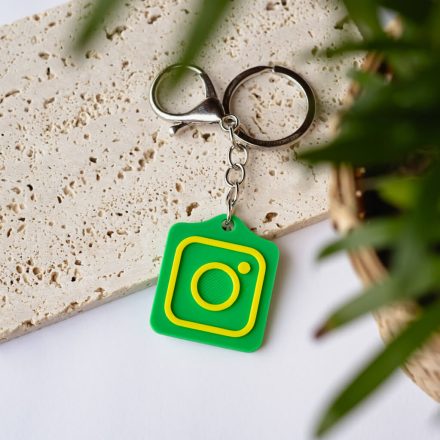 Instagram NFC kulcstartó Zöld - Citromsárga