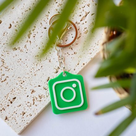 Instagram NFC kulcstartó Zöld - Fehér