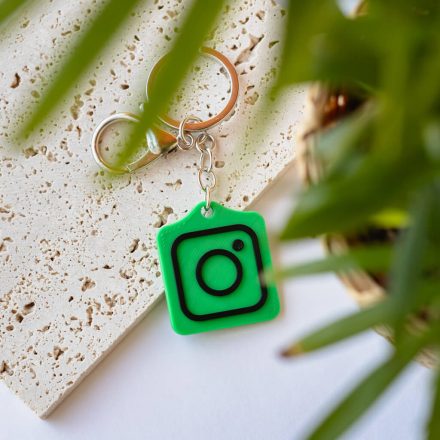 Instagram NFC kulcstartó Zöld - Fekete