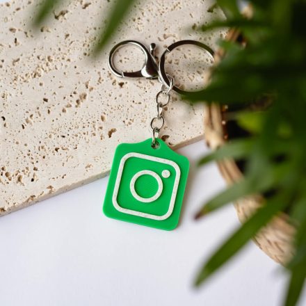 Instagram NFC kulcstartó Zöld - Kőhatású