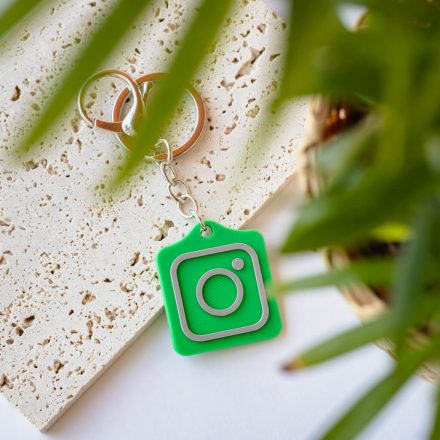 Instagram NFC kulcstartó Zöld - Szürke