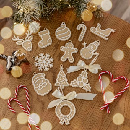 Mézi karácsonyfadísz 12db-os szett